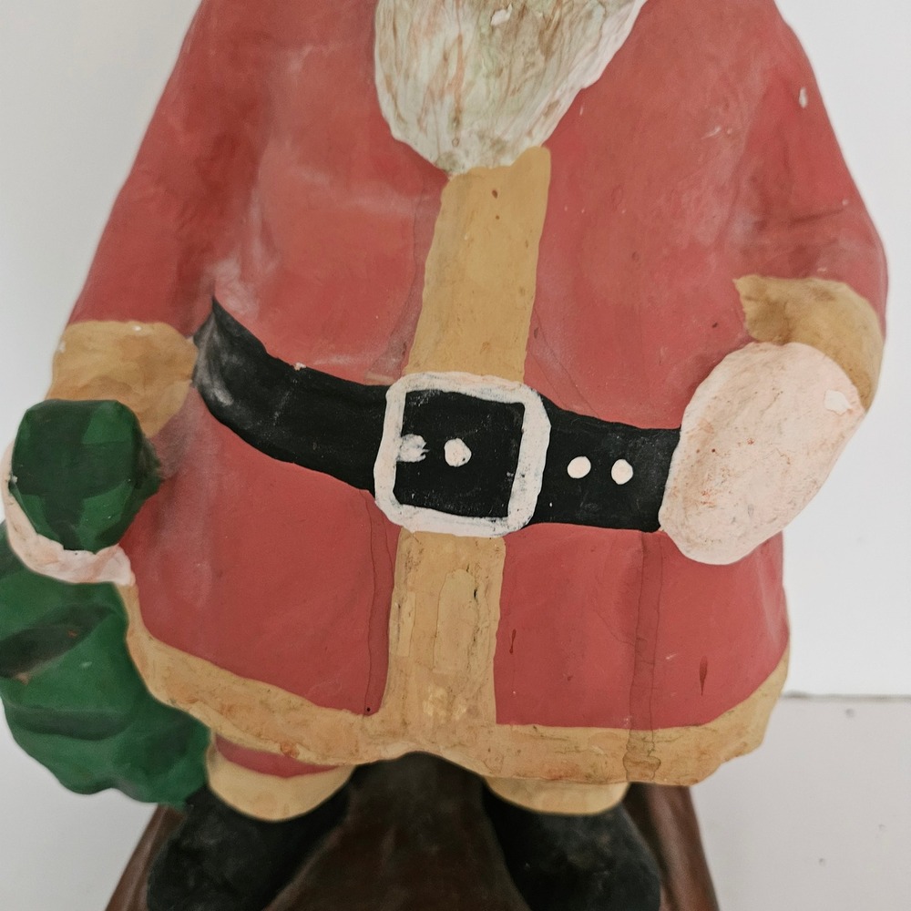 Vintage Caldor papier-mâché Santa Claus Figurine Folk Art Style Father Christmas - Picture 5 of 16